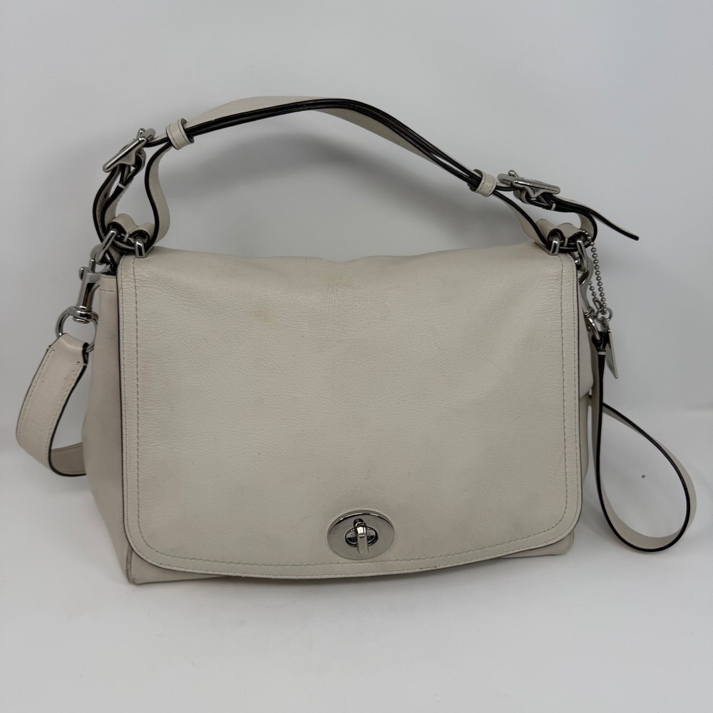 Coach Legacy Penny Flap Cream Pebbled Leather‎ Shoulder Bag K1294-22383 Y2K